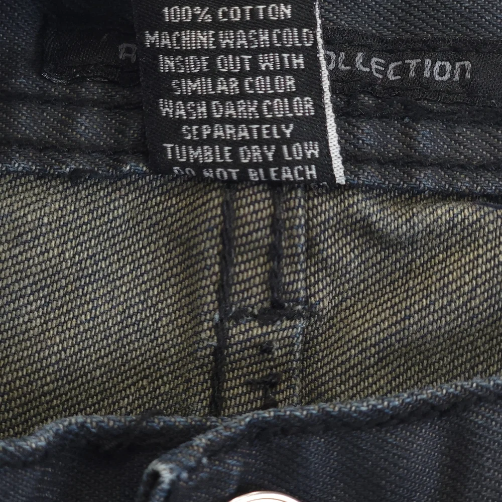 Southpole Jeans Dark Wash Black Denim Loose Baggy Size 42x32 (38x29.5) VTG